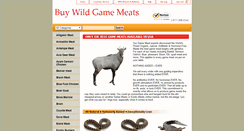 Desktop Screenshot of buywildgamemeats.com