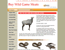 Tablet Screenshot of buywildgamemeats.com